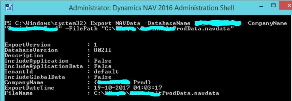 NAV-ExportData