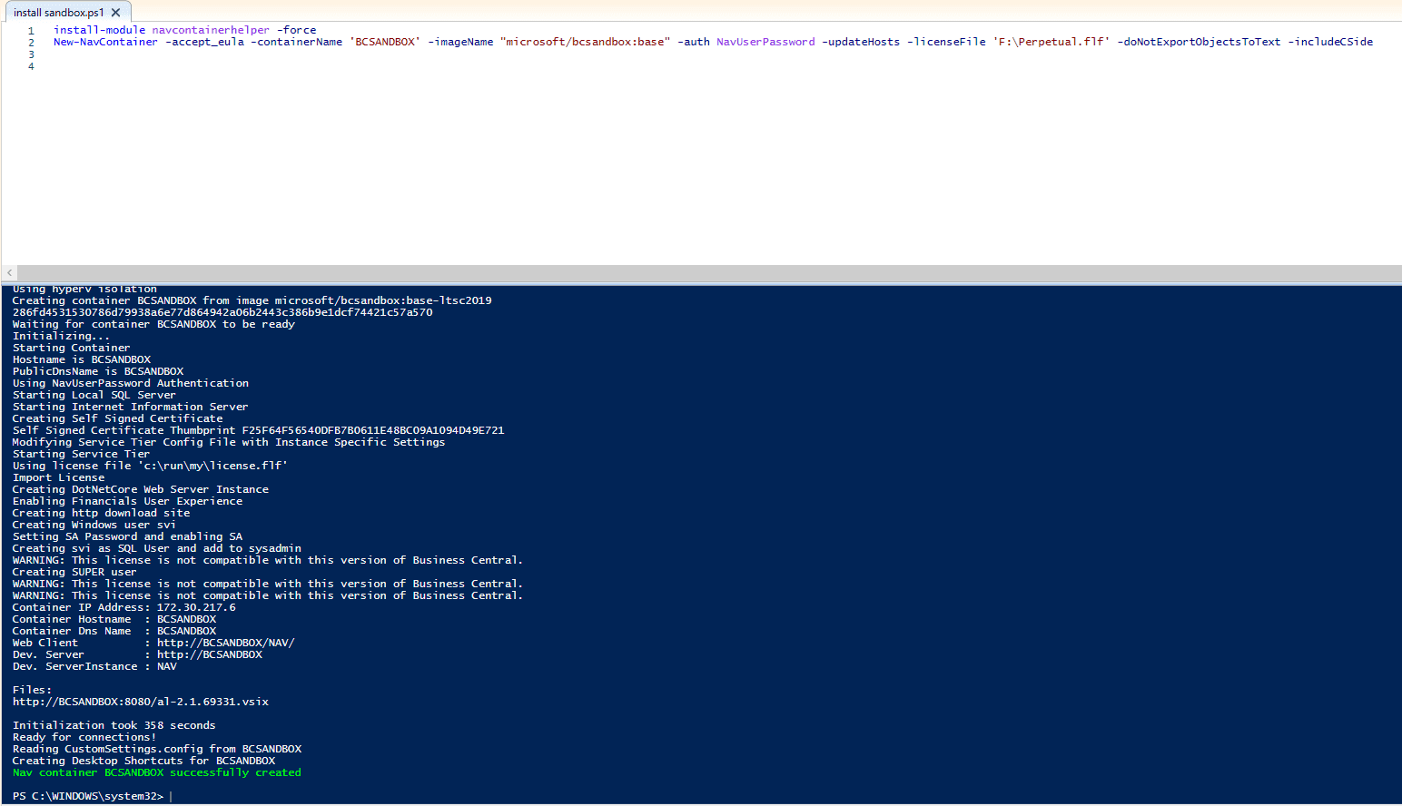 sandbox with navuserpwd