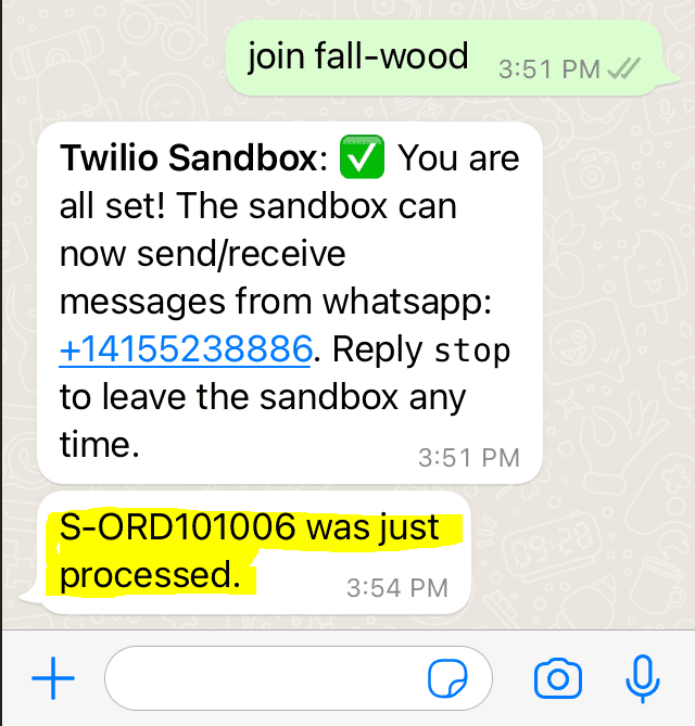 Azure Function triggered from BC sends WhatsApp message
