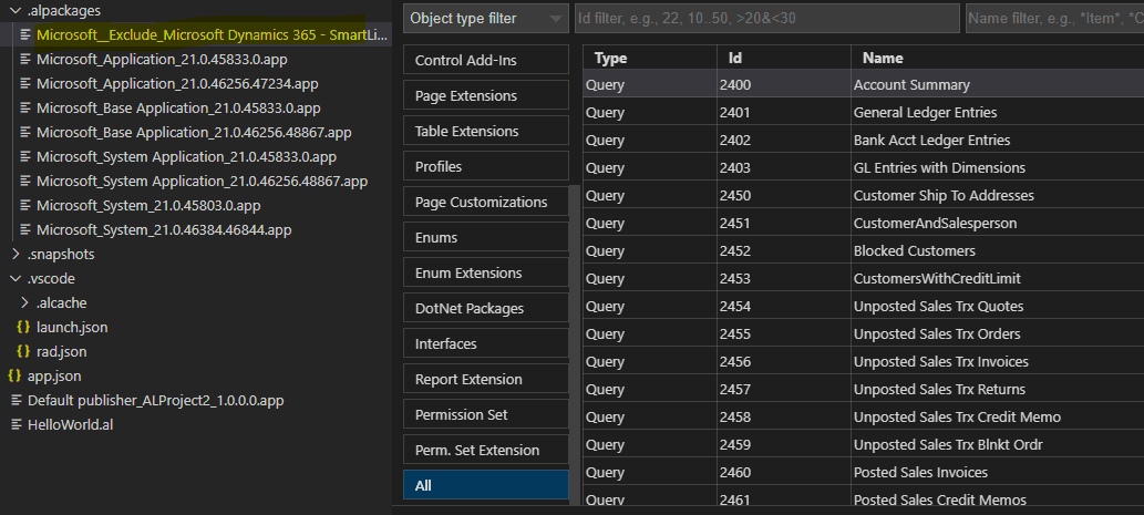 Downloading the symbols of hidden extension Smartlist