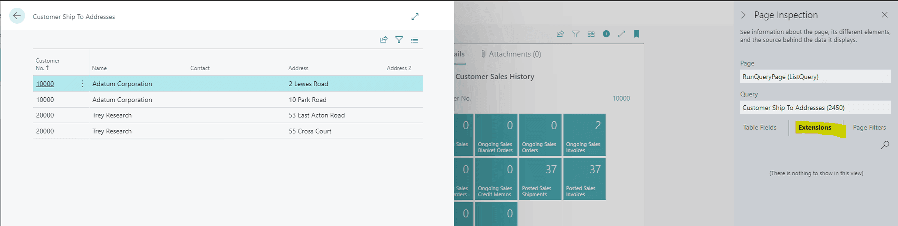 Query 2450 not showing which extension belongs