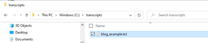 Start-Transcript Path argument allows for creation of transcript file at the desired location